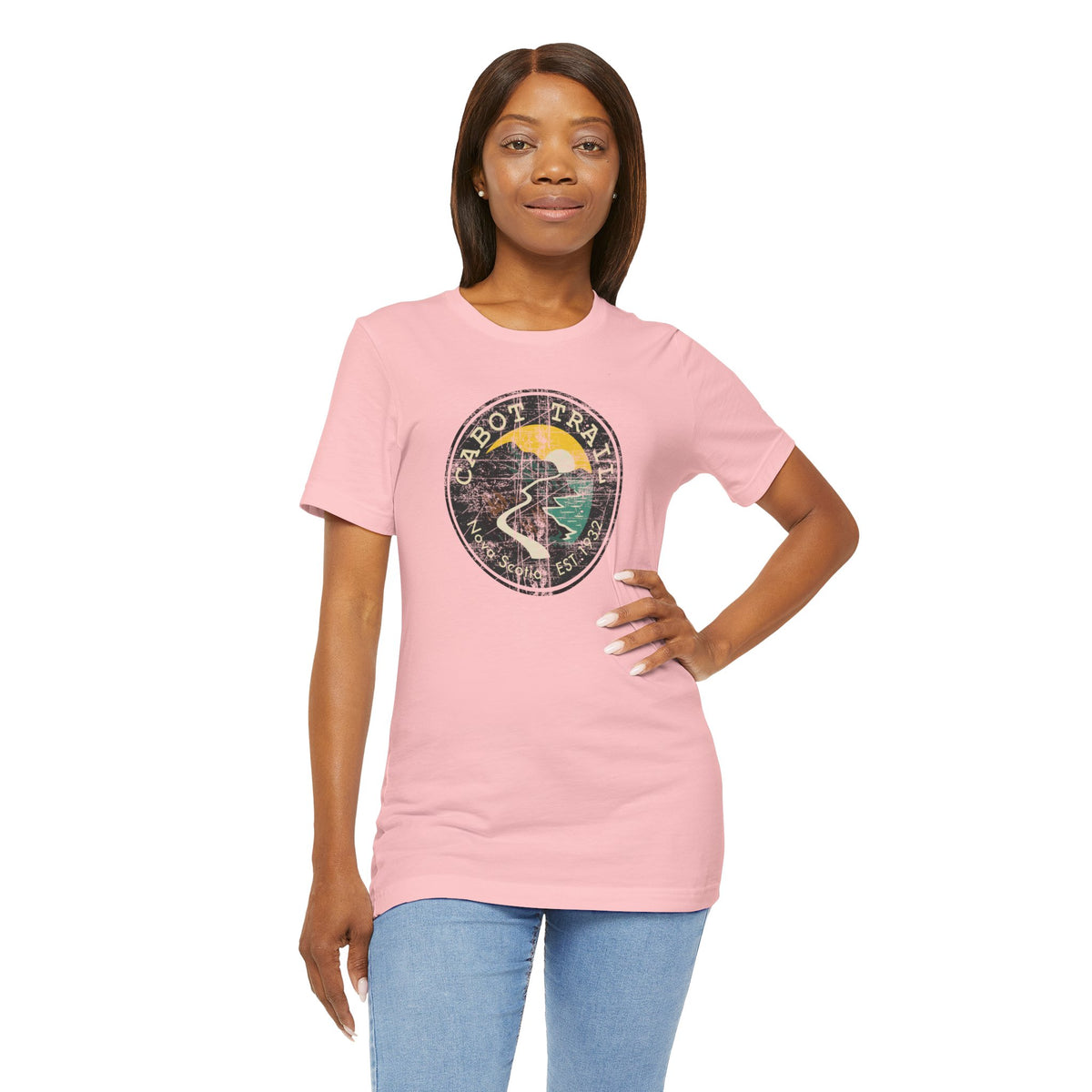 Cabot Trail - Nova Scotia - Vintage Emblem Tee