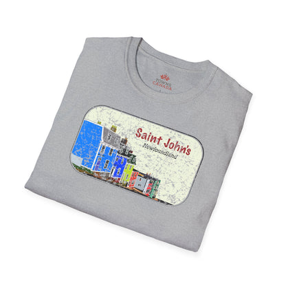 Jellybean Row St. John’s Newfoundland - Canadian Landmark Tee - Shop Towns Canada
