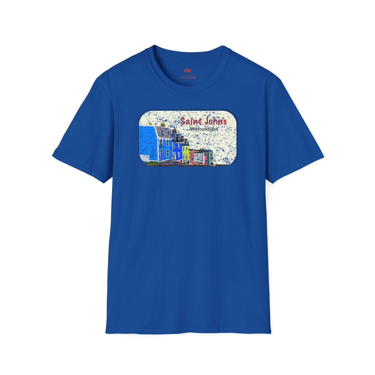 Jellybean Row St. John’s Newfoundland - Canadian Landmark Tee - Shop Towns Canada