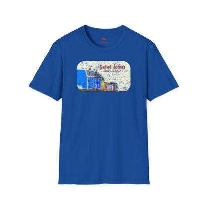 Jellybean Row St. John’s Newfoundland - Canadian Landmark Tee - Shop Towns Canada