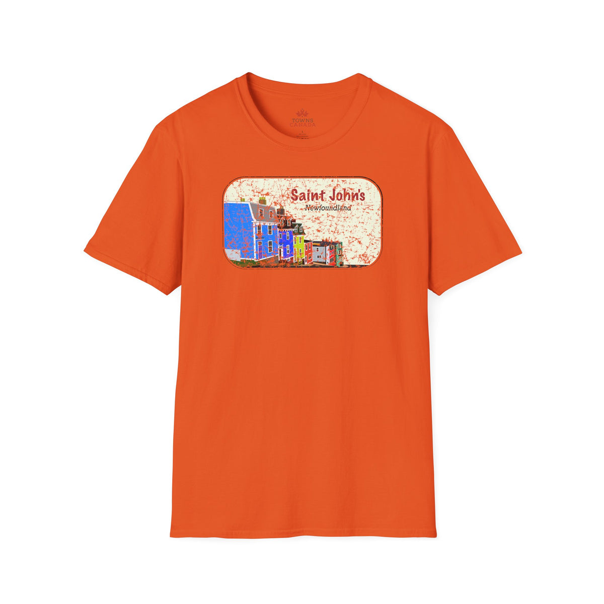 Jellybean Row St. John’s Newfoundland - Canadian Landmark Tee - Shop Towns Canada