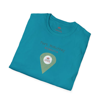 Fort McMurray Alberta Marker - Unisex Vintage Design Cotton T-Shirt
