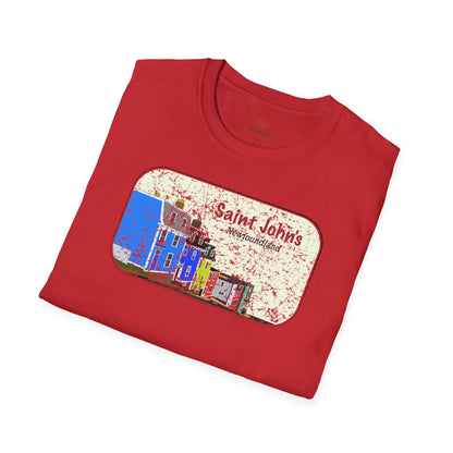Jellybean Row St. John’s Newfoundland - Canadian Landmark Tee - Shop Towns Canada