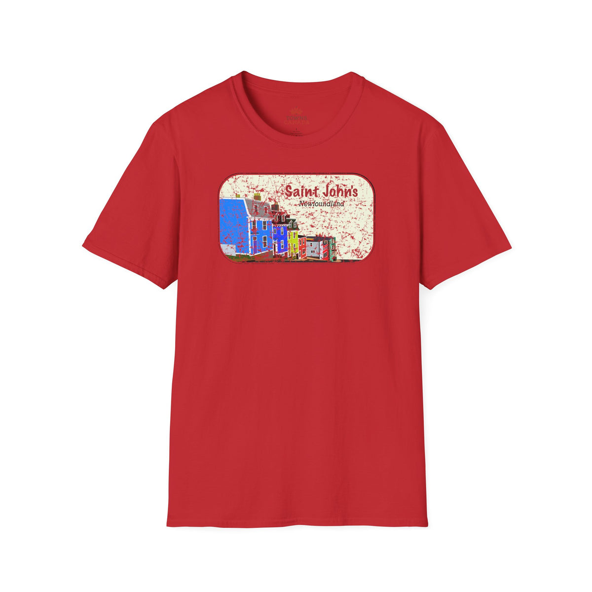 Jellybean Row St. John’s Newfoundland - Canadian Landmark Tee - Shop Towns Canada
