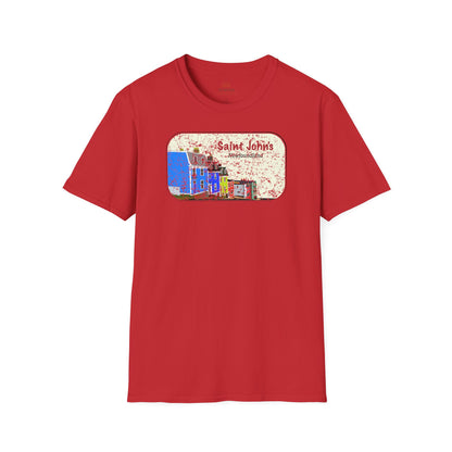 Jellybean Row St. John’s Newfoundland - Canadian Landmark Tee - Shop Towns Canada