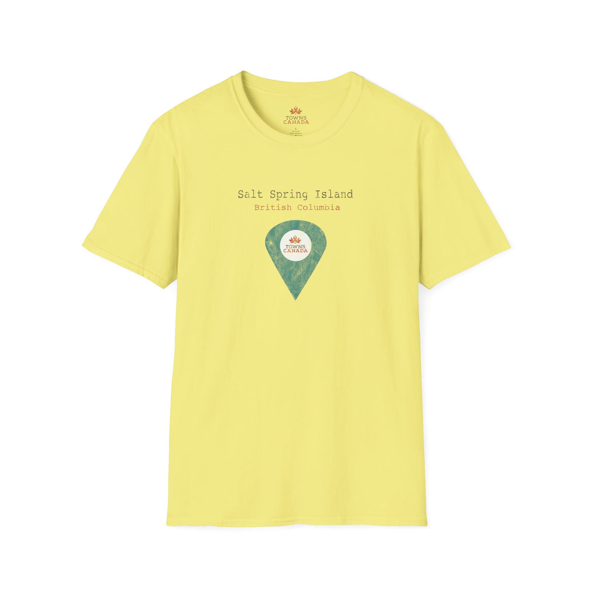 Salt Spring British Columbia Marker Tee - Wear Your Canadian Roots with Pride