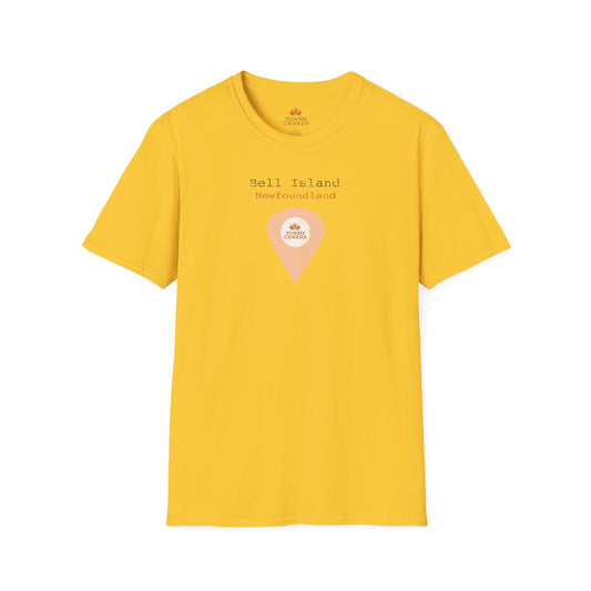 Bell Island Newfoundland Marker - Unisex Vintage Design Cotton T-Shirt