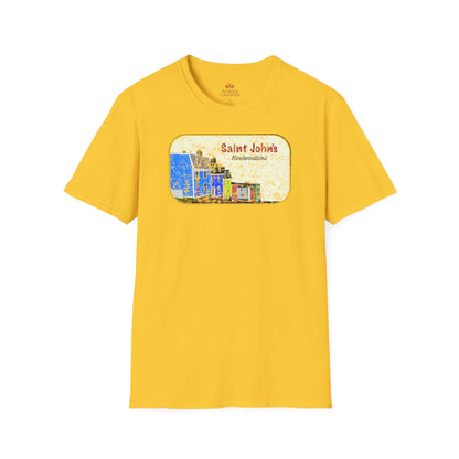 Jellybean Row St. John’s Newfoundland - Canadian Landmark Tee - Shop Towns Canada