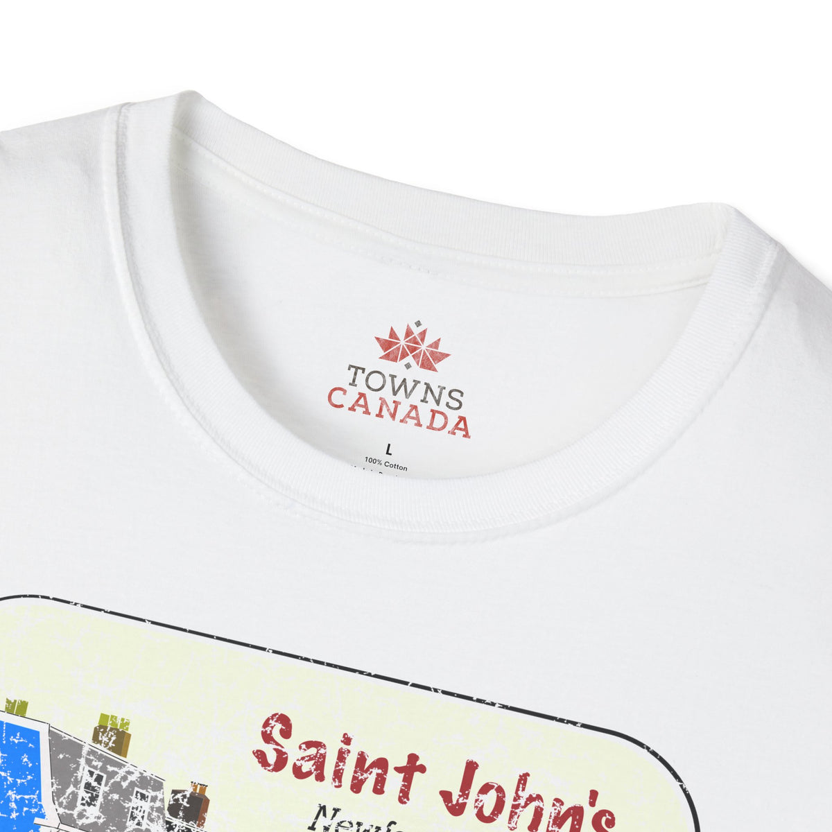 Jellybean Row St. John’s Newfoundland - Canadian Landmark Tee - Shop Towns Canada