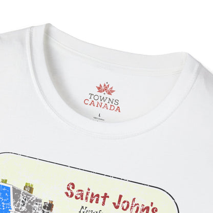 Jellybean Row St. John’s Newfoundland - Canadian Landmark Tee - Shop Towns Canada