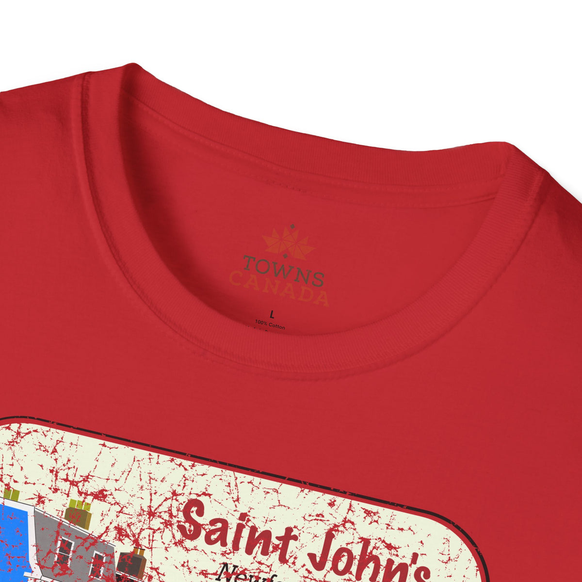 Jellybean Row St. John’s Newfoundland - Canadian Landmark Tee - Shop Towns Canada