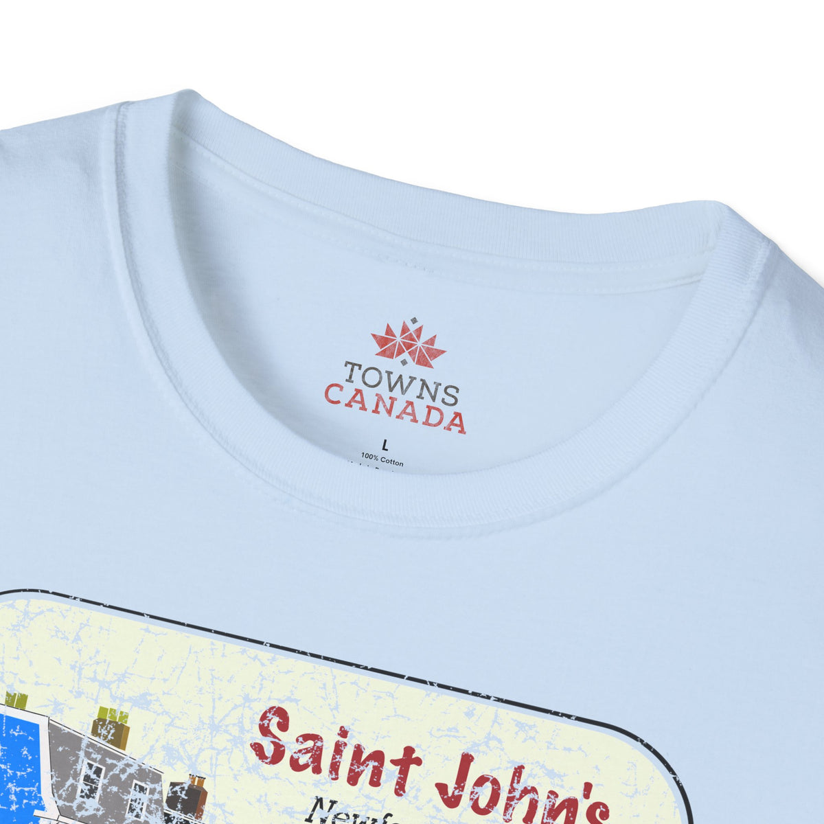 Jellybean Row St. John’s Newfoundland - Canadian Landmark Tee - Shop Towns Canada