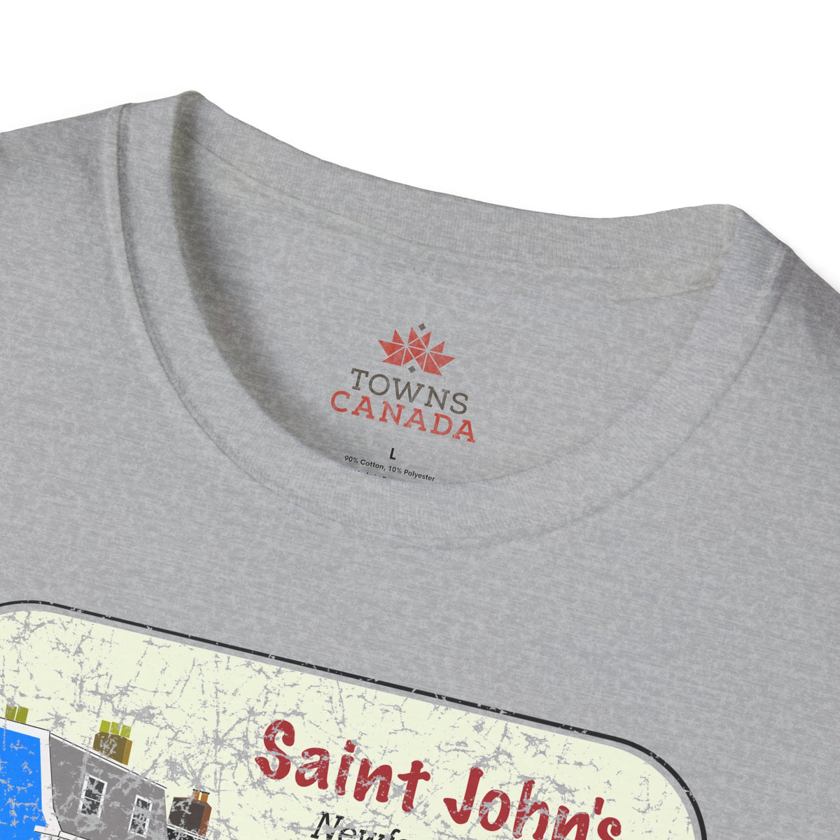 Jellybean Row St. John’s Newfoundland - Canadian Landmark Tee - Shop Towns Canada