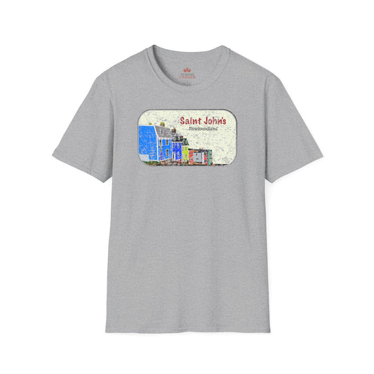Jellybean Row St. John’s Newfoundland - Canadian Landmark Tee - Shop Towns Canada