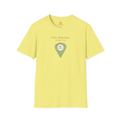 Fort McMurray Alberta Marker - Unisex Vintage Design Cotton T-Shirt