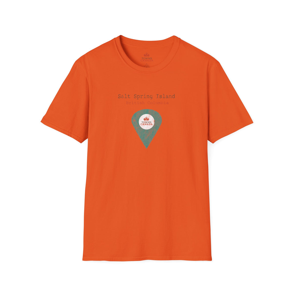 Salt Spring British Columbia Marker Tee - Wear Your Canadian Roots with Pride