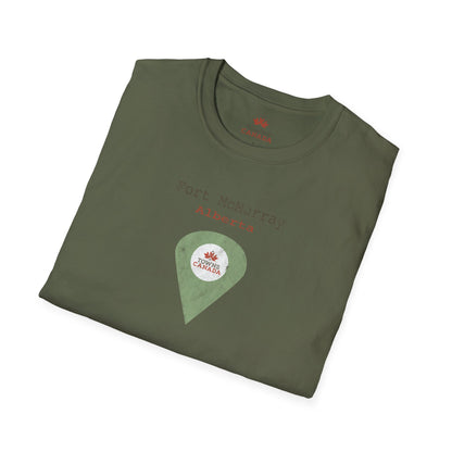 Fort McMurray Alberta Marker - Unisex Vintage Design Cotton T-Shirt