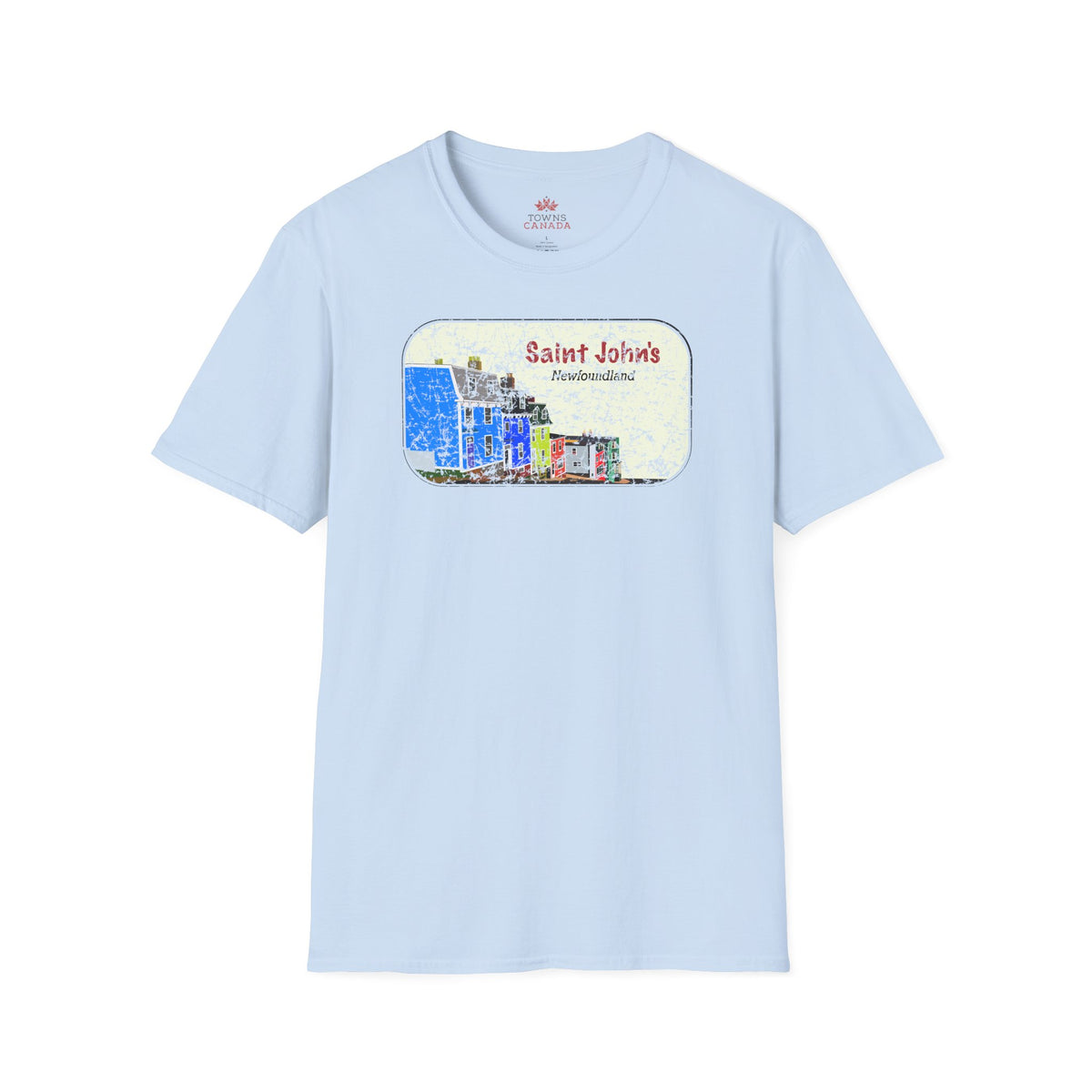 Jellybean Row St. John’s Newfoundland - Canadian Landmark Tee - Shop Towns Canada