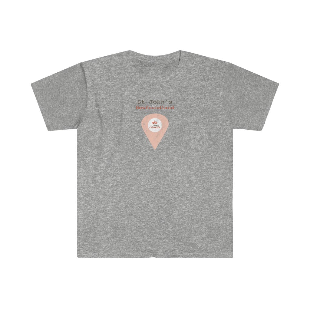 St John's, Newfoundland Marker Tee – Wear Your Canadian Roots with Pride