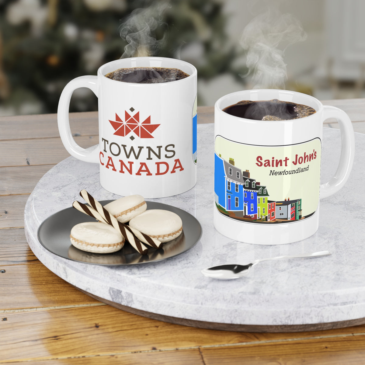 St. John's Newfoundland -Jelly Bean Row Coffee Mug - Shop Towns Canada