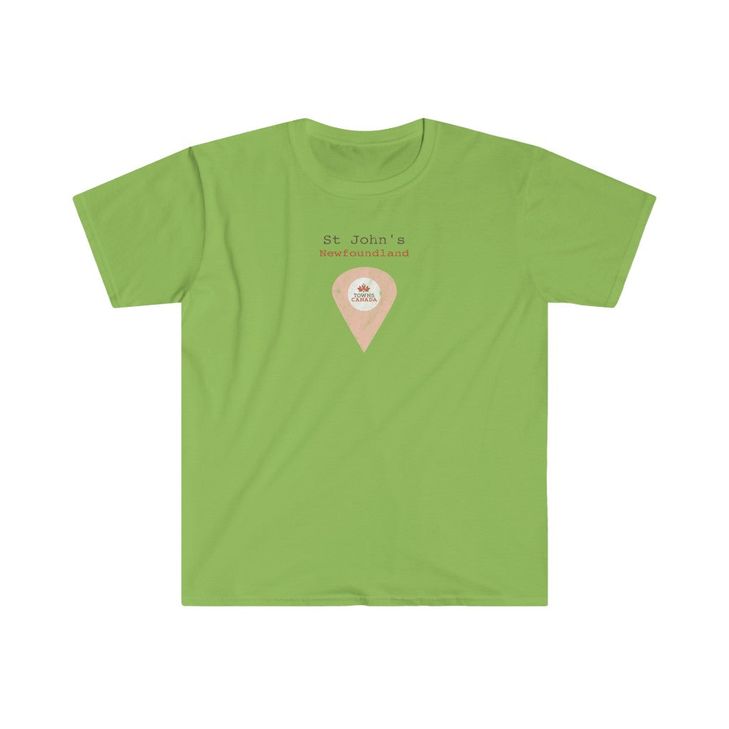 St John's, Newfoundland Marker Tee – Wear Your Canadian Roots with Pride